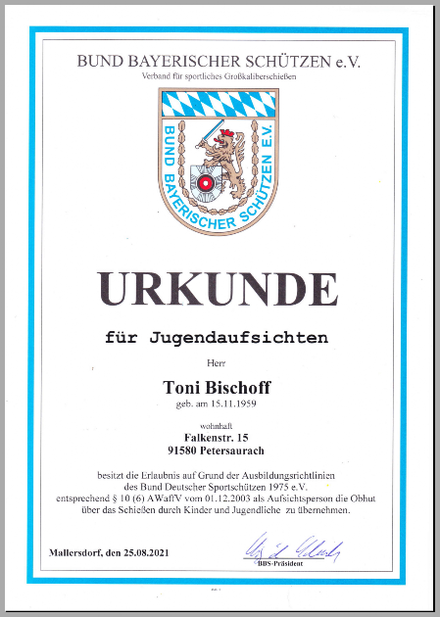 BDS Jugendaufsicht